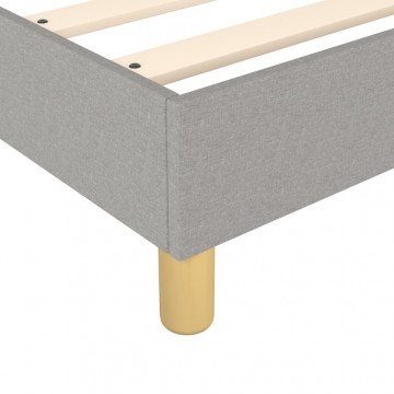 Pat box spring cu saltea, gri deschis, 100x200 cm, textil - Img 6