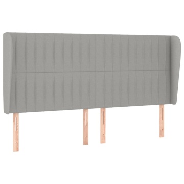 Pat box spring cu saltea, gri deschis, 200x200 cm, textil - Img 5