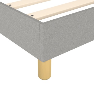 Pat box spring cu saltea, gri deschis, 200x200 cm, textil - Img 6
