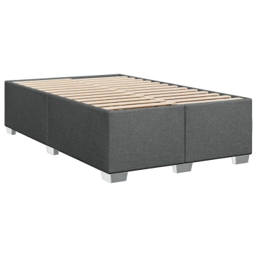 Pat box spring cu saltea, gri închis, 120x190 cm, textil - Img 4