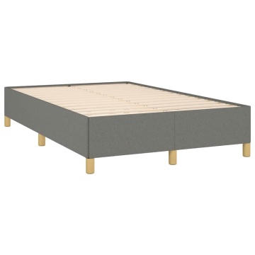 Pat box spring cu saltea, gri închis, 120x190 cm, textil - Img 4