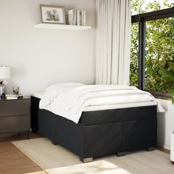 Pat box spring cu saltea, negru, 120x200 cm, catifea - Img 3