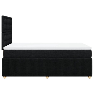 Pat box spring cu saltea, negru, 120x200 cm, textil - Img 8