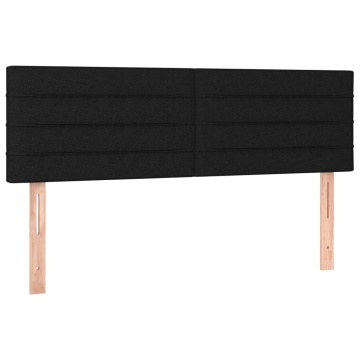 Pat box spring cu saltea, negru, 140x200 cm, textil - Img 5