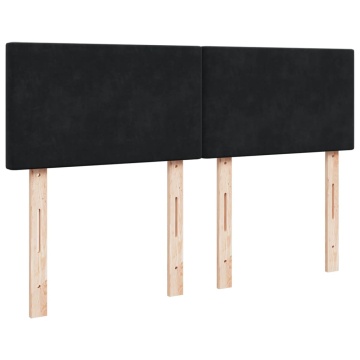 Pat box spring cu saltea, negru, 160x200 cm, catifea - Img 7