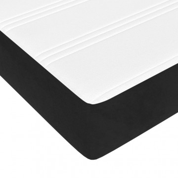 Pat box spring cu saltea, negru, 180x200 cm, catifea - Img 7