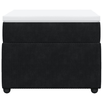 Pat box spring cu saltea, negru, 80x200 cm, catifea - Img 4