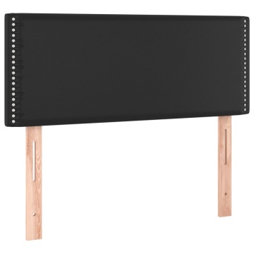 Pat box spring cu saltea, negru, 80x200 cm, piele ecologică - Img 5