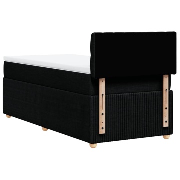 Pat box spring cu saltea, negru, 80x200 cm, textil - Img 5