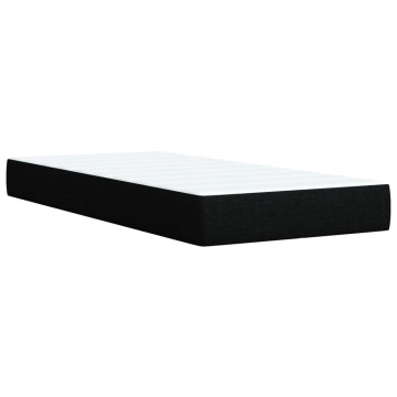 Pat box spring cu saltea, negru, 90x190 cm, textil - Img 7