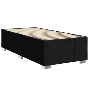 Pat box spring cu saltea, negru, 90x200 cm, textil - Img 7