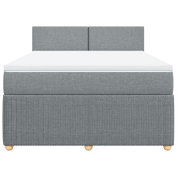 Pat continental, gri deschis, 140x200 cm, material textil - Img 5