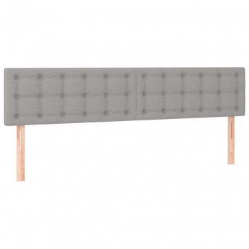 Pat continental, gri deschis, 180x200 cm, material textil - Img 5