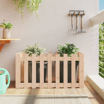 Pat înălțat grădină design gard 100x50x50 cm lemn de pin tratat - Img 1