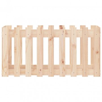 Pat înălțat grădină design gard 100x50x50 cm lemn de pin tratat - Img 8