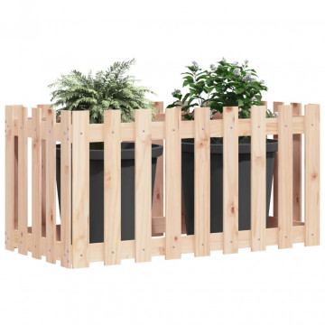 Pat înălțat grădină design gard 100x50x70 cm lemn impregnat pin - Img 3