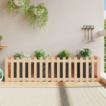 Pat înălțat grădină design gard 200x50x50 cm lemn impregnat pin - Img 1