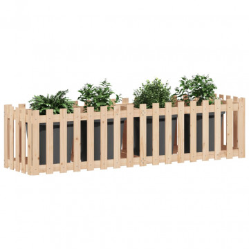 Pat înălțat grădină design gard 200x50x50 cm lemn impregnat pin - Img 3