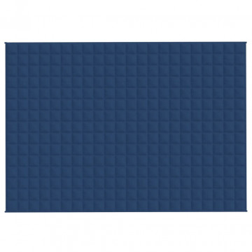 Pătură cu greutăți, albastru, 155x220 cm, 11 kg, textil - Img 3