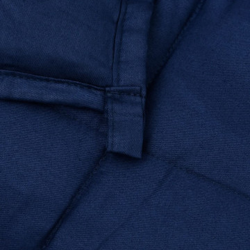 Pătură cu greutăți, albastru, 155x220 cm, 11 kg, textil - Img 6