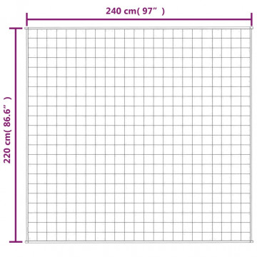 Pătură cu greutăți, gri, 220x240 cm, 15 kg, material textil - Img 5