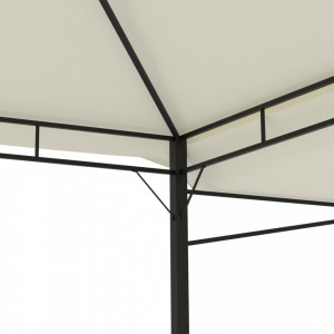 Pavilion cu acoperiș dublu extins, 3x3x2,75 m, crem, 180 g/m² - Img 7