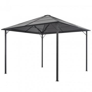 Pavilion cu acoperiș, negru, 3 x 3 m, aluminiu - Img 1