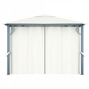 Pavilion cu perdele, crem, 300 x 300 cm - Img 8