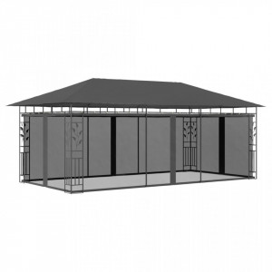 Pavilion cu plasă anti-țânțari, antracit, 6 x 3 x 2,73 m - Img 1