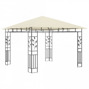 Pavilion cu plasă anti-țânțari, crem, 3x3x2,73 m, 180 g/m² - Img 2