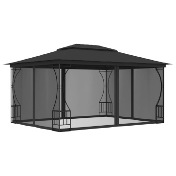 Pavilion cu plase, antracit, 300 x 400 x 265 cm - Img 1
