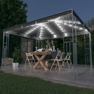 Pavilion cu șir de lumini LED, antracit, 400x300 cm - Img 1