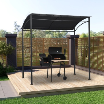 Pavilion de grătar, antracit, 215 x 150 x 220 cm, oțel - Img 1