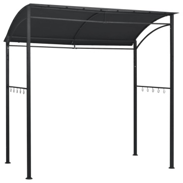 Pavilion de grătar, antracit, 215 x 150 x 220 cm, oțel - Img 2