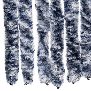 Perdea de insecte, albastru, alb, argintiu, 56x185 cm, Chenille - Img 7