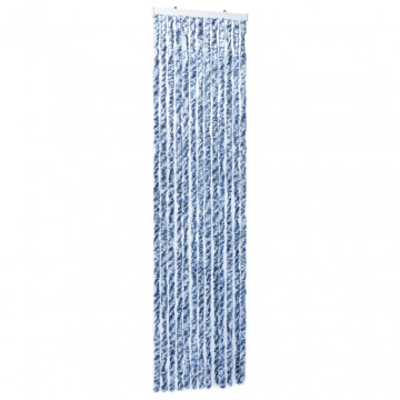 Perdea de insecte, albastru, alb, argintiu, 56x185 cm, Chenille - Img 2