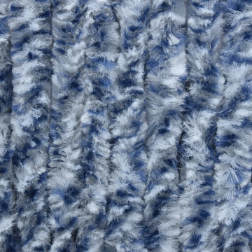 Perdea de insecte, albastru, alb, argintiu, 56x185 cm, Chenille - Img 5