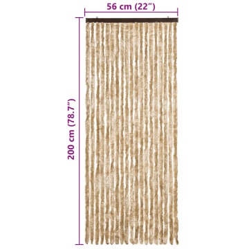 Perdea pentru insecte, bej, 56x200 cm, Chenille - Img 6