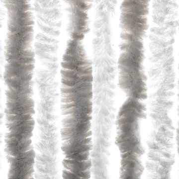 Perdea pentru insecte, gri deschis și alb, 90x200 cm, chenille - Img 5