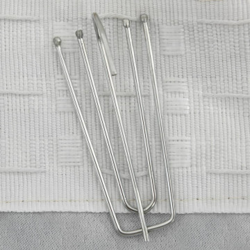 Perdele opace aspect pânză, cârlige, 2 buc. bej, 140x225 cm - Img 3