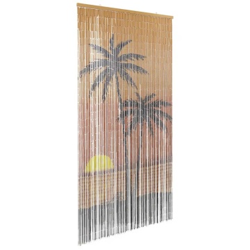 Perdele ușă cu insecte imprimeu palmieri 100x200 cm bambus - Img 1