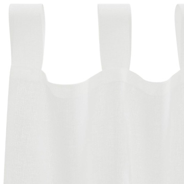 Perdele Voile cu Bucle 2 buc Alb 140x175 cm - Img 8