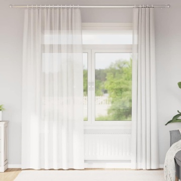 Perdele Voile cu Bucle 2 buc Alb 140x245 cm - Img 1