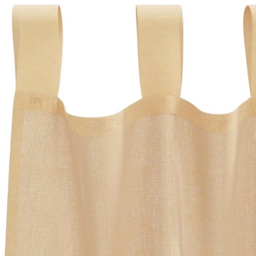 Perdele Voile cu Bucle 2 buc Nisip 140x225 cm - Img 8