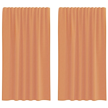 Perdele Voile cu Bucle 2 buc Terracota 140x175 cm - Img 2
