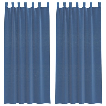 Perdele Voile cu buzunare pentru bare 2 buc Albastru regal - Img 2