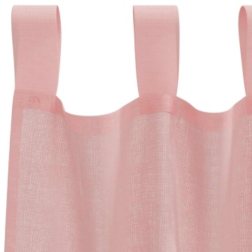 Perdele Voile cu buzunare pentru bare 2 buc Roz - Img 8