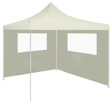 Perete lateral foișor cu ferestre, crem, 4x2 m - Img 2