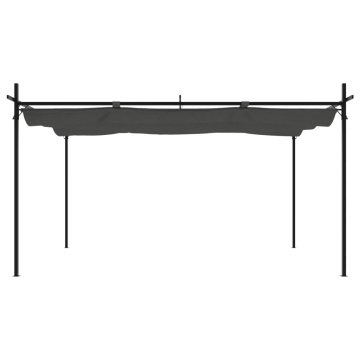 Pergola cu acoperiș retractabil, antracit, 395x292x230 cm - Img 3