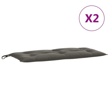 Pernă bancă de grădină 2buc melanj gri închis 100x50x7cm textil - Img 4